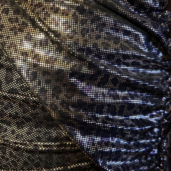 Bebe Addition metalic gold leopard print size XS raunch mini ddress - Picture 15 of 17